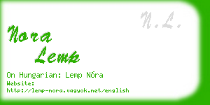 nora lemp business card